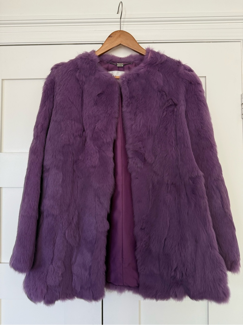 Blugirl BLUMARINE Purple Lapin Fur Coat